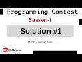 Programming Contest Season-1 Solution-1 MySirG com