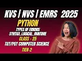 Class 25 Types of Errors in Python Syntax Logical Runtime Errors NVS TGT PGT CS