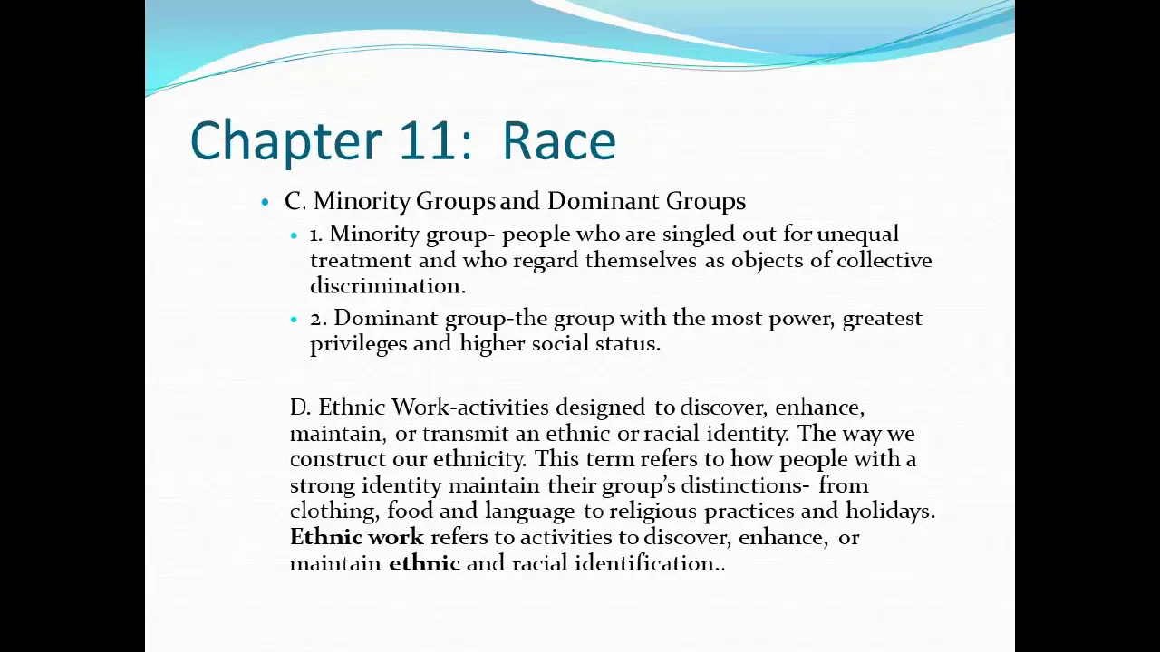 Introduction to Sociology Chapter 11- Race & Ethnicity
