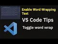 How to Enable Word Wrap in Vs Code Editer Visual Studio me Word wrap use in Hindi 2022