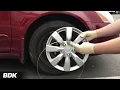 BDK 16 Silver Hub Caps KT-1042 installed on Altima Steel Wheels