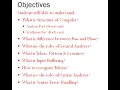 Compiler Construction Week Structure of Compiler Part 1