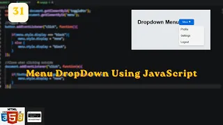 Menu Dropdown and Closing Using JavaScript Exploring JavaScript Day 31 ScratchStart00