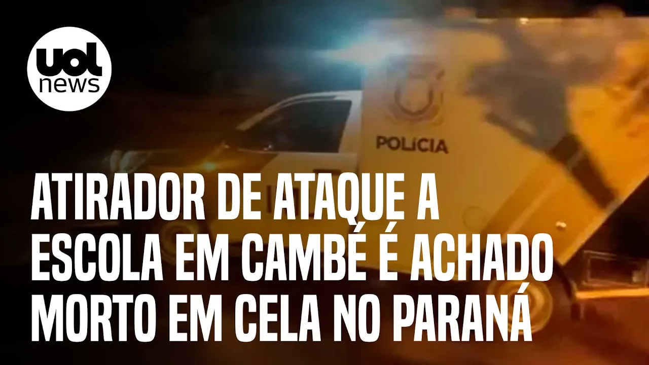 Assassino de ataque a escola em Cambé é encontrado morto em cela no Paraná, diz polícia
