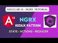 Redux pattern STATE ACTIONS REDUCER overview Angular 16 - NGRX Tutorial