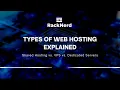 Types of Web Hosting EXPLAINED -