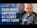 US Police news conference as Danelo Cavalcante is captured