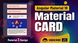 Angular 18 Stylish Card in Angular Material tutorial Material 3 Design