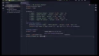 Title Python Shopping Cart - Build Add Calculate