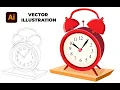 Alarm clock vector illustration artwork in Adobe Illustrator