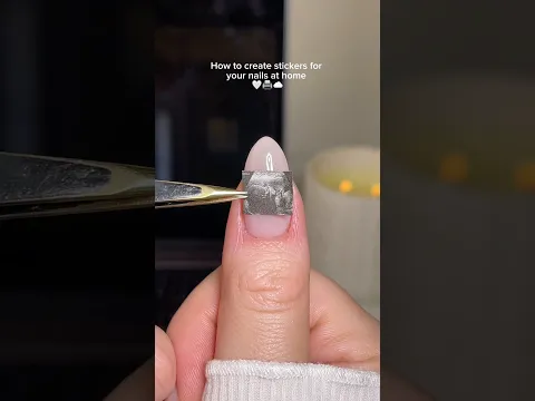 how to make stickers for your nails 🤍🖨️ #nails #howto #shorts