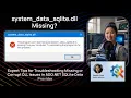 Fix system data sqlite dll Not Found