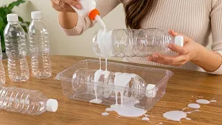Pour glue with Plastic Bottle! You will be speechless this brilliant ideas! DIY
