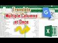 Simplify Excel Translation Translate All Columns at Once