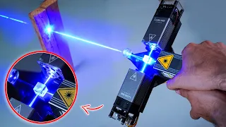 i built a burning laser lightsaber that cuts through anything