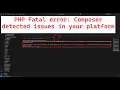 PHP Fatal error Composer detected issues in your platform