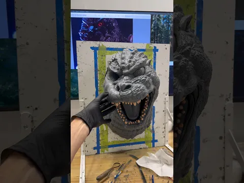 Here’s the full process of how the Kaiju was created! #godzila