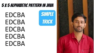 Pattern Program 10 5 5 Alphabetic pattern program in java Dry Run in hindi