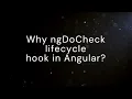 How ngDoCheck lifecycle hook works in angular