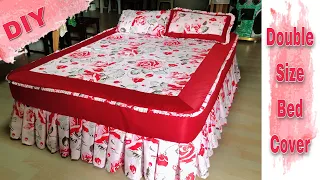 Download Double Size Bed Cover | How To Make A Simple Bed Cover | Bedsheet Making | Full Tutorial 4 Beginners MP3