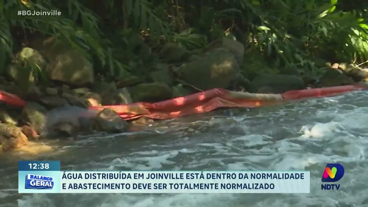 Água distribuida está dentro da normalidade e abastecimento será totalmente normalizado em Joinville