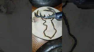 hello How do I make pyrography of animals deer wood burning step by step