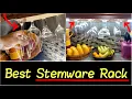 Best Stemware Glassware Rack Customizable Under Cabinet or Cocktail Beverage Wine Hutch Review