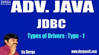 Adv JAVA JDBC Session - 15 Types of Drivers Type