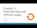 Building Java Programs Ch 2 Lecture - Primitive Data Definite Loops