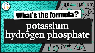 How to write the formula for potassium hydrogen phosphate