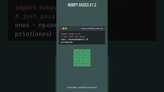 np zeros and np ones in Numpy Python
