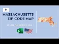 Massachusetts Zip Code Map in Excel - Zip Codes List and Population Map