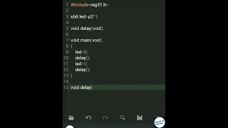 LED Bilinking Program in Embedded C Programming
