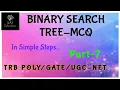 Data Structure Important MCQ Binary Search Tree CSE TRB Poly previous year questions