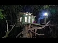 Download Lagu Camping hujan deras disertai petir_membuat shleter bambu yg indah diatas pohon pinggir sungai