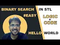Binary search in STL with Code Data Structure and Algorithm For Beginners in Hindi Hello World