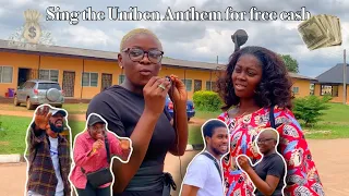 ep30 i asked uniben students to sing the uniben anthem it was hilarious tega benson