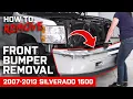 How to Remove Stock Front Bumper 2007-2013 Silverado 1500