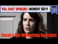 DAYS OF OUR LIVES - FULL SPOILERS FOR MONDAY SEP 9