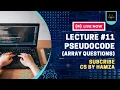 1D Array Pseudocode Lecture 11 large and small technique using 1D Array O