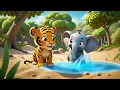 🌟 Baby Tiger Stripes Story 🐅✨ | Jungle Adventure Poem for Kids | Fun Animal Story in Rhyme 🌿📖