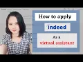 Work From Home how to apply on indeed as a virtual assistant