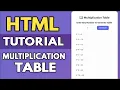 Create Multiplication Table Generator with HTML JavaScript Step by Step Tutorial