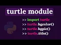 Python Turtle Graphics - bgcolor title bgpic