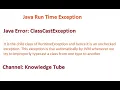 ClassCastException Error in java