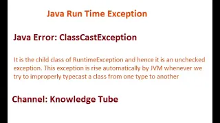 ClassCastException Error in java