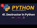 Destructor in Python -