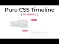 Pure Html and CSS vertical Timeline Design - How To Create a Timeline