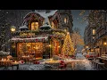 Lagu Night Christmas Ambience at Cozy Coffee Shop 🎄 Sweet Christmas Jazz Music \u0026 Peaceful Snow Falling