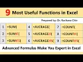 Sum Sumif Sumifs Average Averageif Averageifs Count Countif and Countifs Functions in Excel